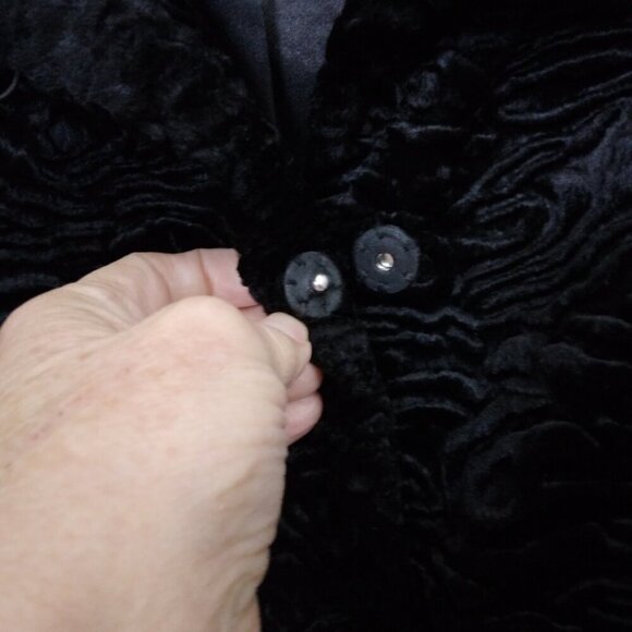 Chico’s | Faux Fur Textured Swing Jacket Black | Size XL - Picture 3 of 10